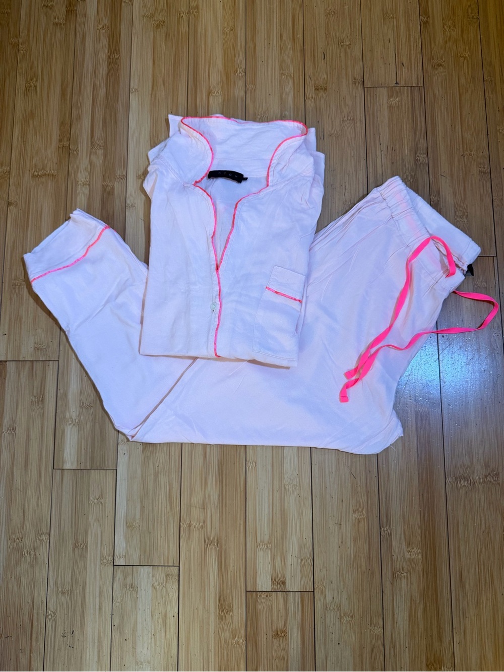 Hatch Pajama Set Pink Two Piece Top & Bottom Hatch Size 1 / 4-6 / S - Picture 10 of 12